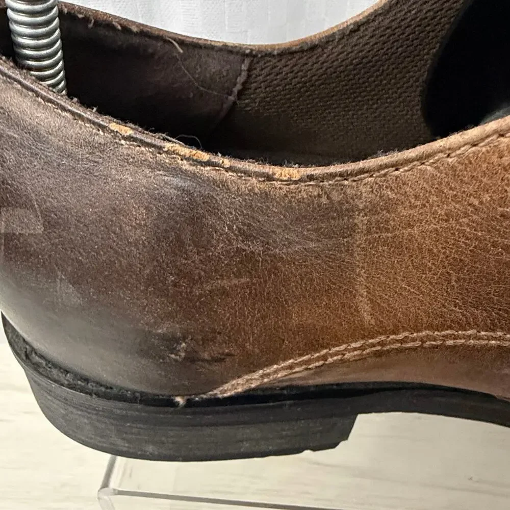 Bed Stu Shoes Mens Size 10.5 Wingtip Oxford Dress Brown Leather Distressed